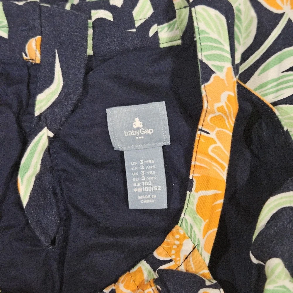 Baby Gap Navy Orange Floral Sundress‎ Size 3T Toddler Girls